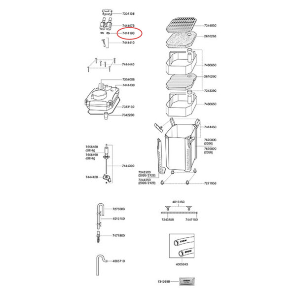 EHEIM Satz Dichtungsringe zu Adapter 2026/2028/2126/2128