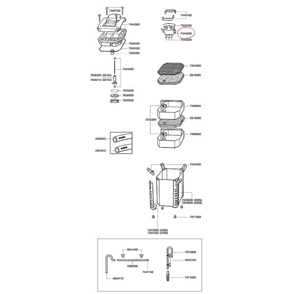 EHEIM Adapter komplett professionel (2226, 2228), Thermo (2326, 2328)