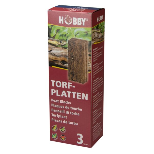 HOBBY Torfplatten, 3 Stück 8 x 20 x 1,8 cm