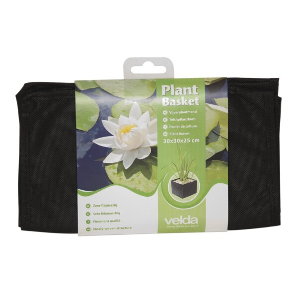 Velda Plant Basket eckig schwarz 30 x 30 x 25 cm
