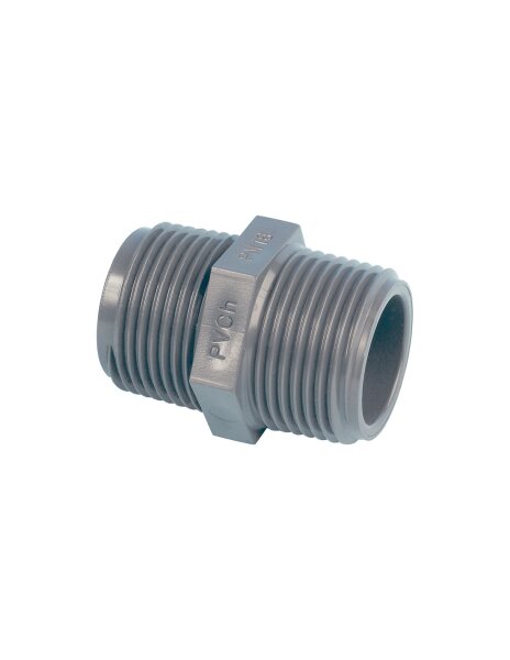 Aqualogistik PVC-Doppelnippel d 3/4 x 1/2