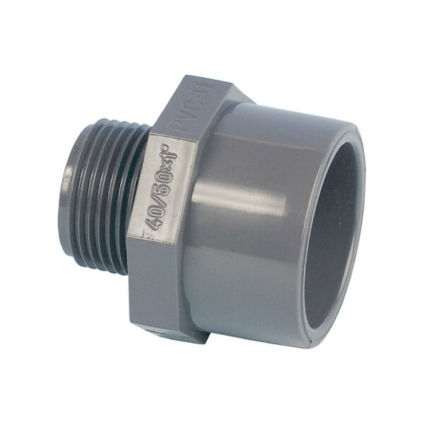 Aqualogistik PVC-Gewindestück d 75/90 mm x 2 - außen