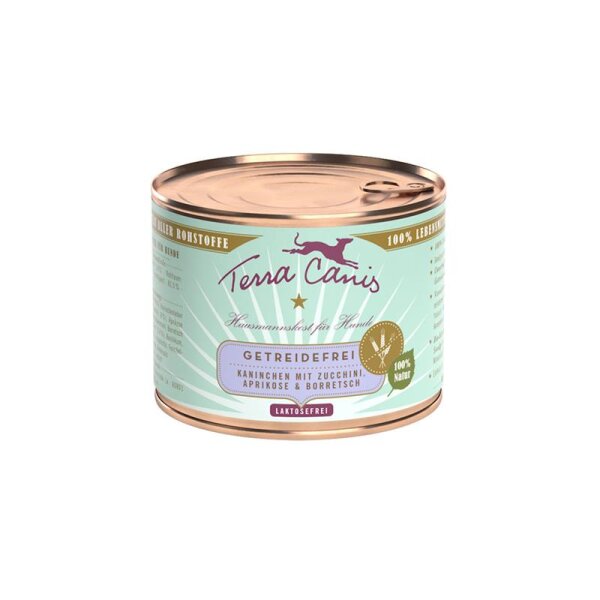 Terra Canis getreidefrei Kaninchen mit Zucchini, Aprikose & Borretsch 200 g