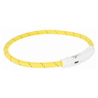TRIXIE Flash Leuchtring USB, L-XL: 65 cm/ø 7 mm, gelb
