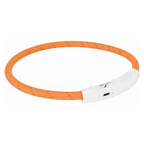 TRIXIE Flash Leuchtring USB, XS-S: 35 cm/ø 7 mm, orange