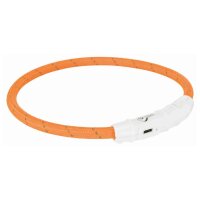 TRIXIE Flash Leuchtring USB, M-L: 45 cm/ø 7 mm, orange