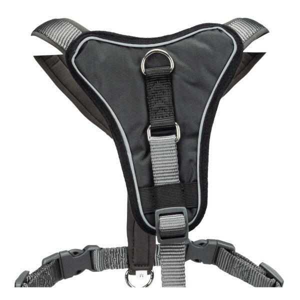 TRIXIE Premium Y-Geschirr, XL-XXL: 90-110 cm/25 mm, graphit