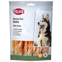TRIXIE Denta Fun Chicken Chewing Roll 12 cm (30 Stk. verpackt)