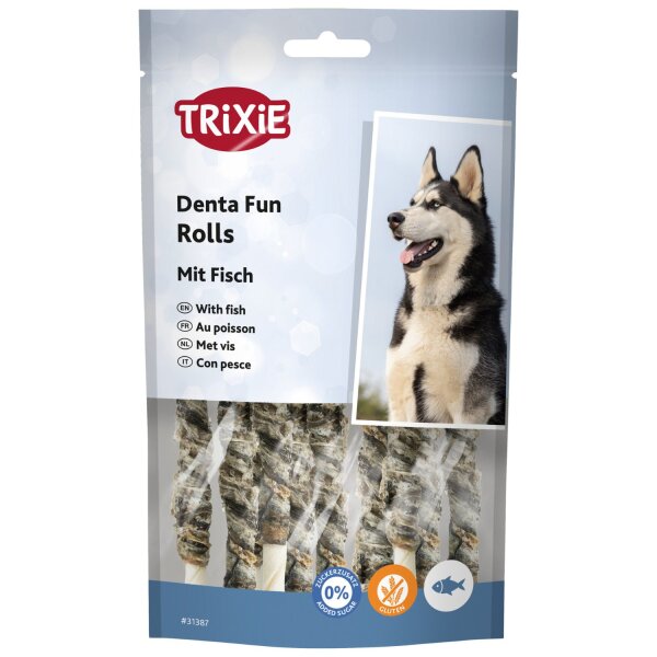 TRIXIE Denta Fun Fish Chewing Rolls 10 Stk.