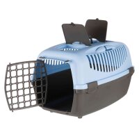TRIXIE Transportbox Capri S dunkelgrau/pastellblau