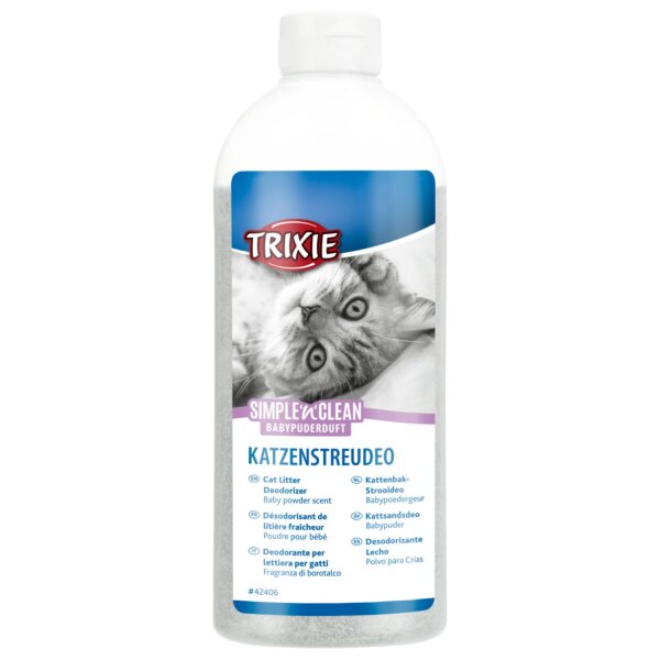 TRIXIE SimplenClean Katzenstreudeo, Babypuderduft