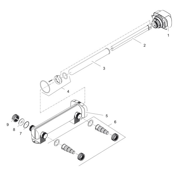 Oase Quarzglas mit Bördelrand für Vitronic, Bitron Gravity
