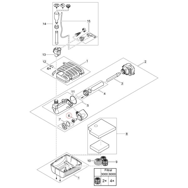 Oase Ersatzrotor kpl. ASE 2500 magnetisiert