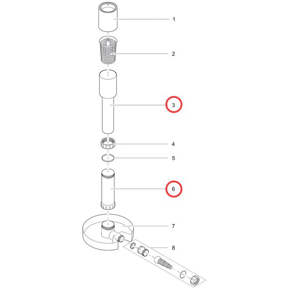 Oase Oberteil/Unterteil für AquaSkim 40