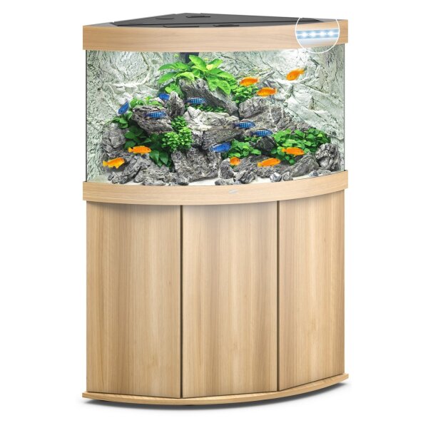 JUWEL Trigon 190 LED SBX helles Holz Kombination