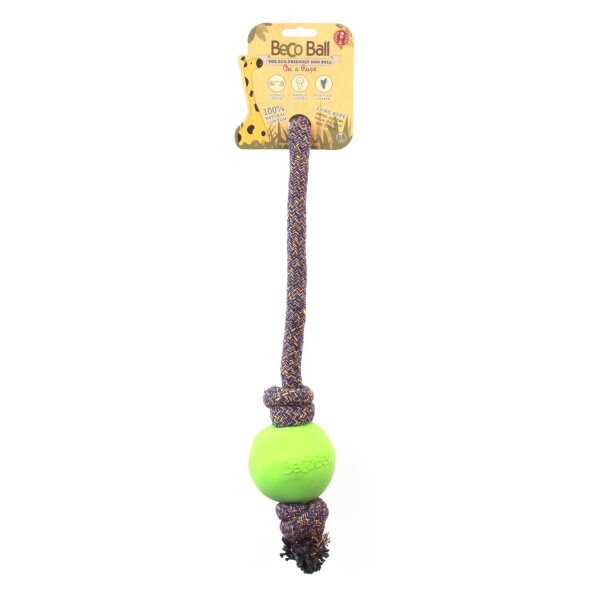 Beco Ball with Rope Large Green