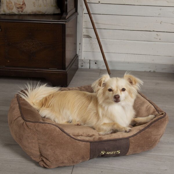 Scruffs Chester Box Bed Chocolate S: 50 x 40 cm