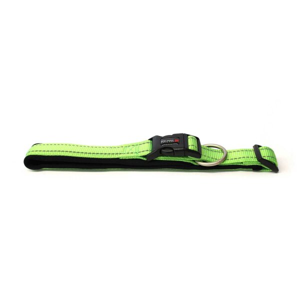 Wolters Halsband Soft & Safe reflektierend 20-24cm x 10mm lime/schwarz