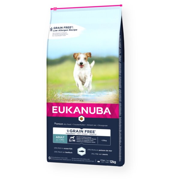 Eukanuba Grain Free Adult S/M Seefisch 12 kg