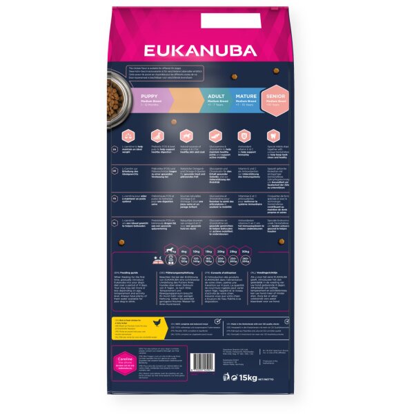Eukanuba Senior Huhn Medium 15 kg