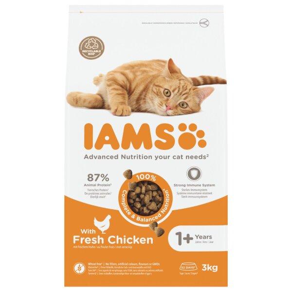 IAMS Katzenfutter Huhn Adult 3 kg