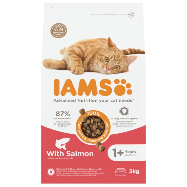 IAMS Katzenfutter Lachs Adult 3 kg