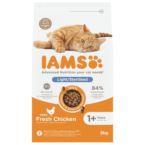 IAMS Sterilisation Huhn Adult 3 kg