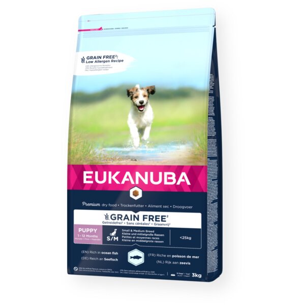 Eukanuba Grain Free Puppy S/M Seefisch