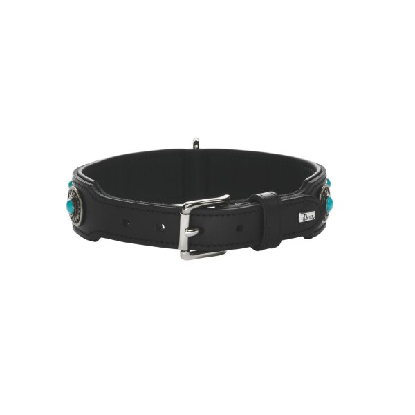 Hunter Halsband Sioux, 50 schwarz, Leder