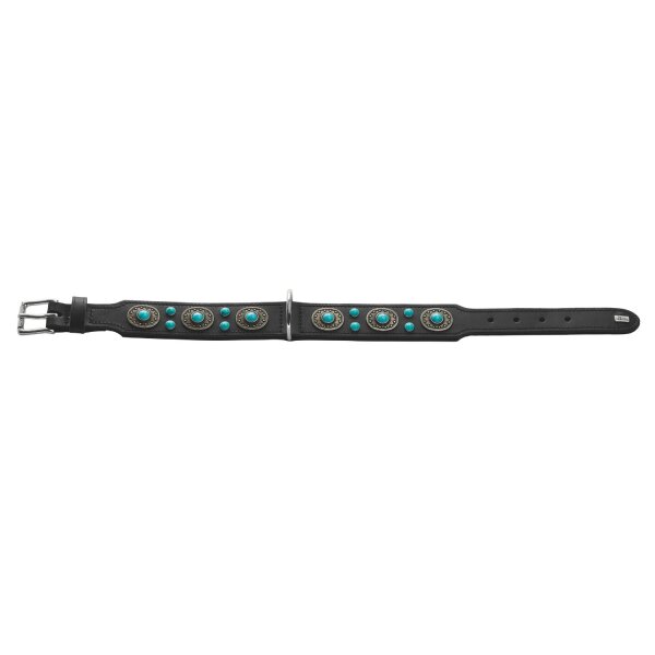 Hunter Halsband Sioux, 50 schwarz, Leder