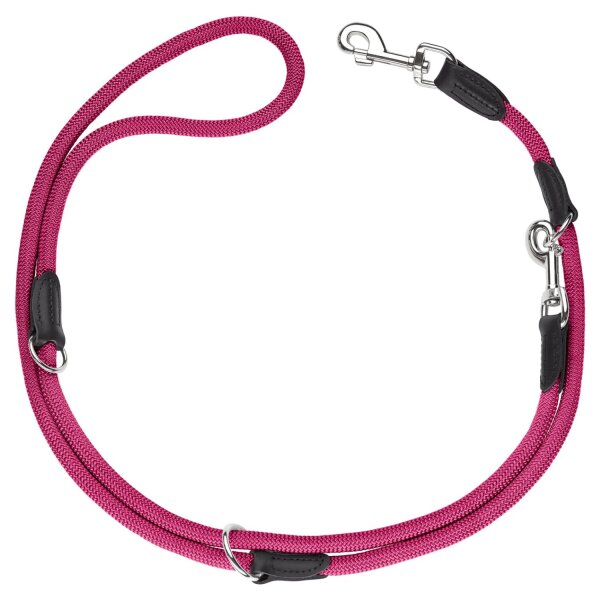 Hunter Verstellbare Führleine Freestyle himbeer 8 mm x 200 cm
