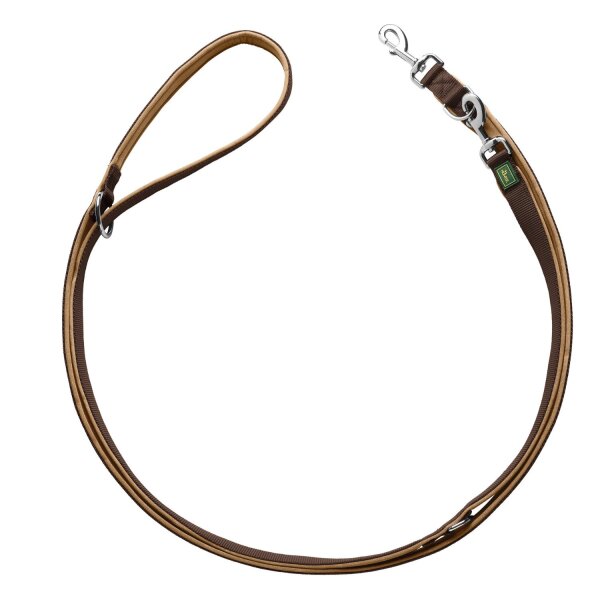 Hunter Verst.Führleine Neopren, 10/200 braun/karamel, Nylon, Neopren