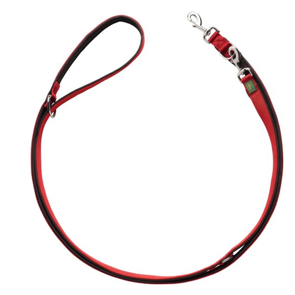 Hunter Verst.Führleine Neopren, 10/200 rot/schwarz, Nylon, Neopren