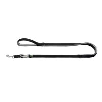 Hunter Verst.Führleine Neopren, 25/200 schwarz/grau, Nylon, Neopren