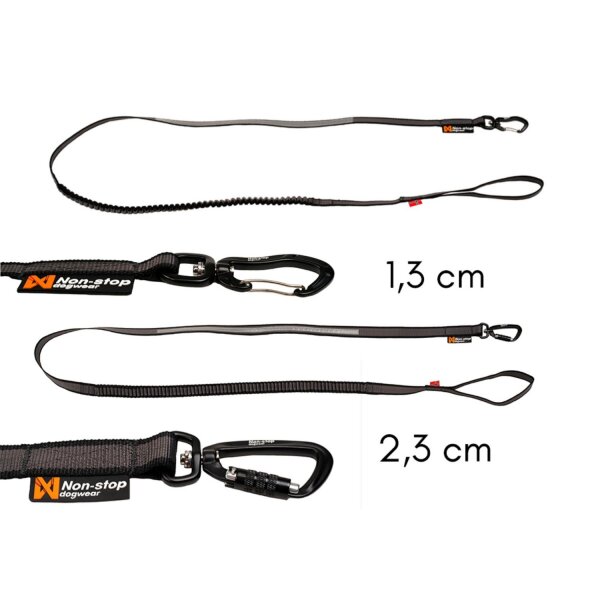 non-stop Bungee Touring Leine black/grey