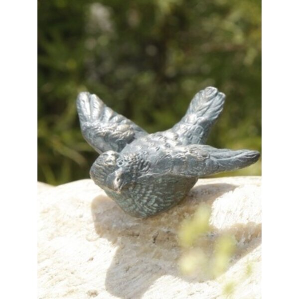 Rottenecker Bronzefigur Vogel Flügel offen 4 cm