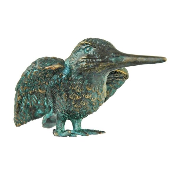 Rottenecker Bronzefigur Eisvogel Flügel offen