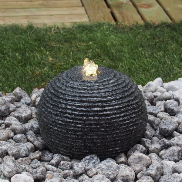 AC Pots Stufenkugel Granit dunkelgrau Ø35 cm