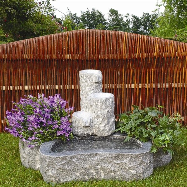 AC Pots Granit Terrassenbrunnen Typ B, dunkelgrau