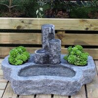 AC Pots Granit Terrassenbrunnen Typ B, dunkelgrau