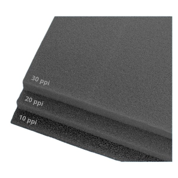 Filterschaum Zuschnitt schwarz fein 50 x 50 x 3 cm