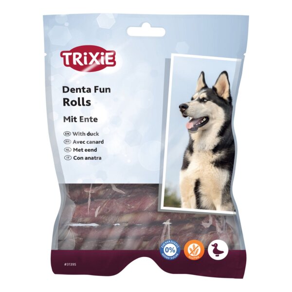 TRIXIE Denta Fun Duck Chewing Rolls 12 cm 30 Stück