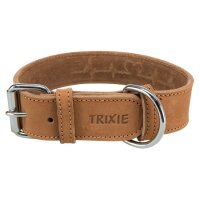 TRIXIE Rustic Fettleder-Halsband „Heartbeat“ braun M