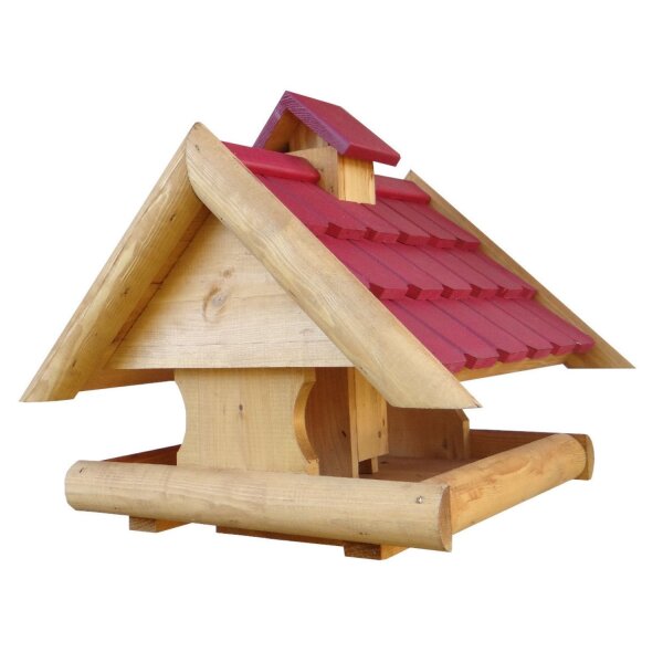 Star-Haus Futterhaus mit Silo und Holzschindeln