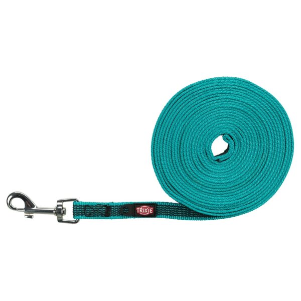 TRIXIE Schleppleine, gummiert türkis Länge 5 m/Breite 15 mm
