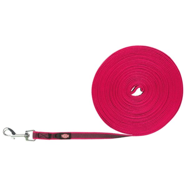 TRIXIE Schleppleine, gummiert pink Länge 10 m/Breite 15 mm