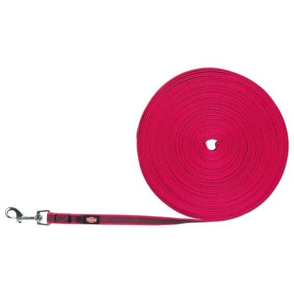 TRIXIE Schleppleine, gummiert pink Länge 15 m/Breite 15 mm
