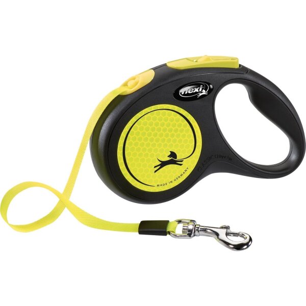 flexi New NEON Gurt 5m neongelb S (bis 15 kg)