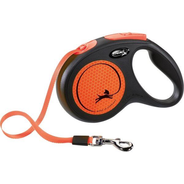 flexi New NEON Gurt 5m neonorange M (bis 25 kg)