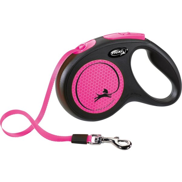 flexi New NEON Gurt 5m neonpink M (bis 25 kg)